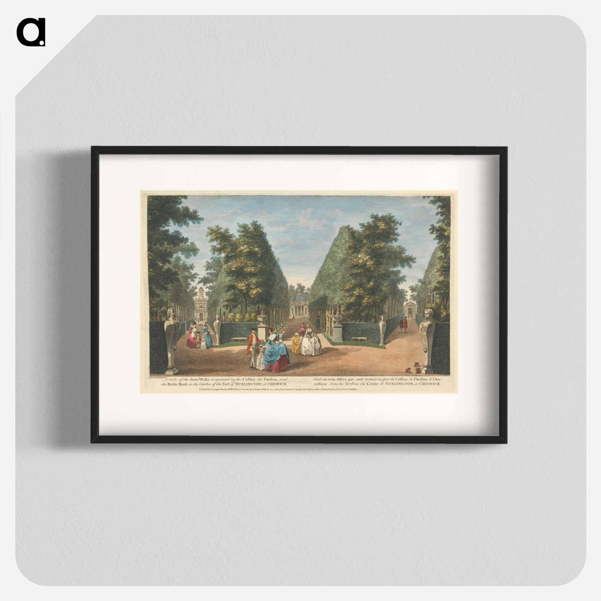 アートポスター-A View of the Three Walks terminated by the Cassina, the Pavilion, and the Rustic House in the Garden of the Earl of Burlington, at Chiswick
- イェール大学アートギャラリー Poster.
