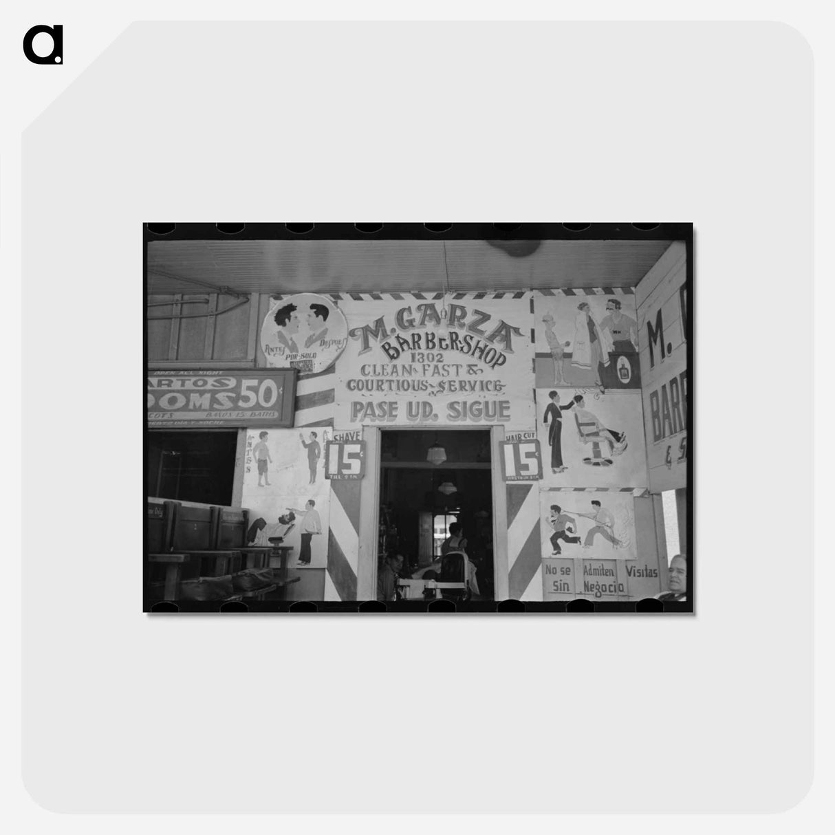 アートポストカード-Mexican Barbershop Decorations
- ラッセル リー Postcard.