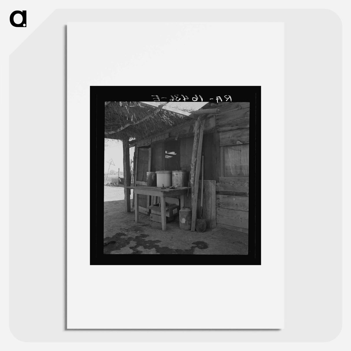 Porch of Mexican worker's home in East El Centro, Imperial Valley, California - Dorothea Lange Poster.