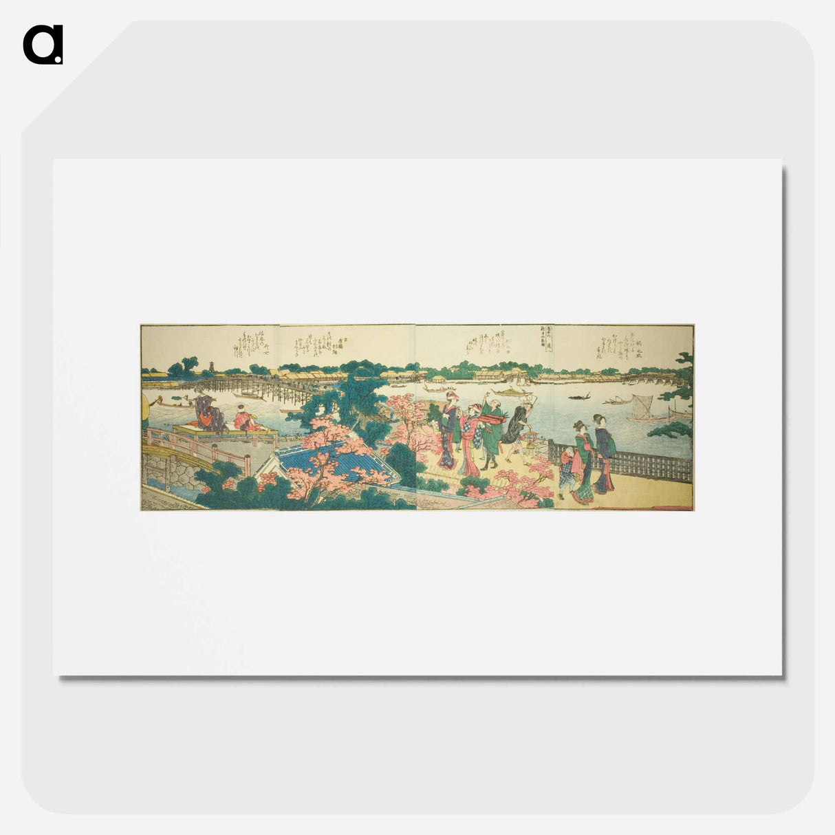 アートポスター-Panoramic Views along the Banks of the Sumida River - 葛飾 北斎 Poster.