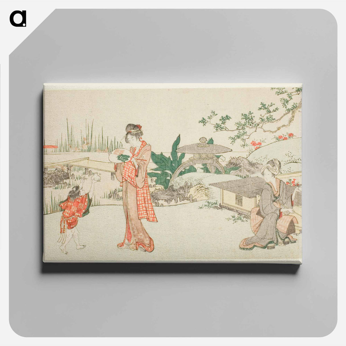 Goldfish vendor - 葛飾 北斎 Canvas.