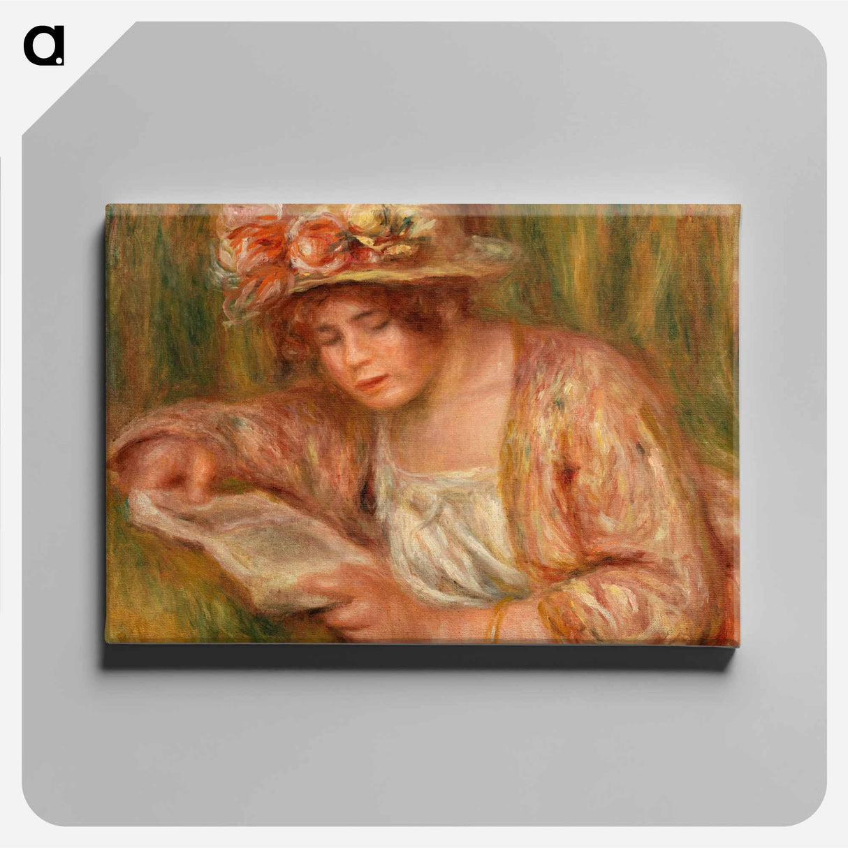 アートパネル-Andrée in a Hat, Reading
- バーンズ・コレクション Canvas.