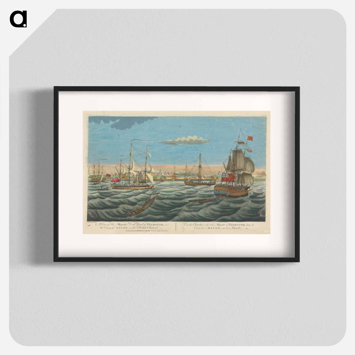 アートポスター-A View of His Majesty's Dock Yard at Plymouth, in the County of Devon, on the British Channel
- イェール大学アートギャラリー Poster.