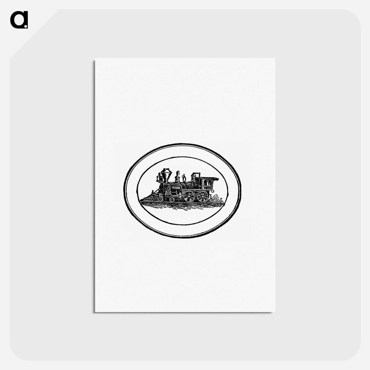 アートポストカード-Steam Engine Train Stamp Design
- 大英図書館 Postcard.