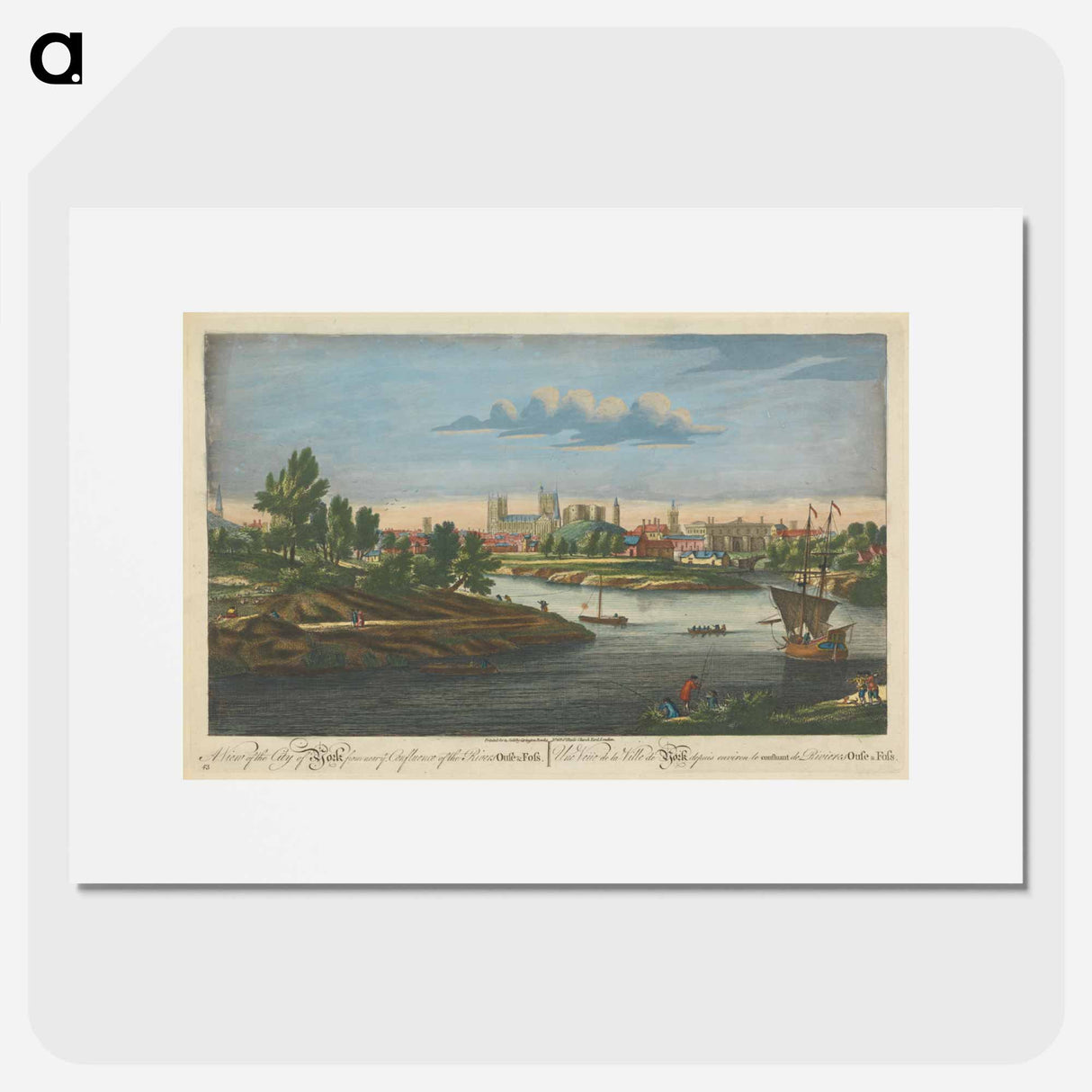 アートポスター-A View of the City of York from near ye Confluence of the Rivers Ouse & Foss
- イェール大学アートギャラリー Poster.