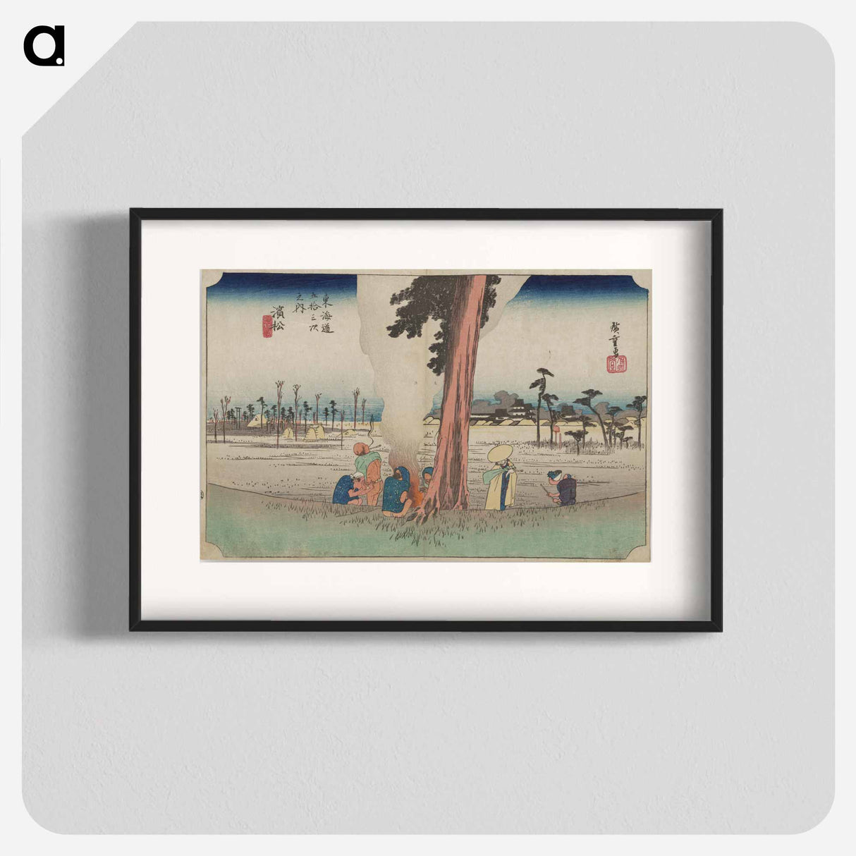 アートポスター-Bonfire Gathering by a Bog
- 歌川 広重 Poster.