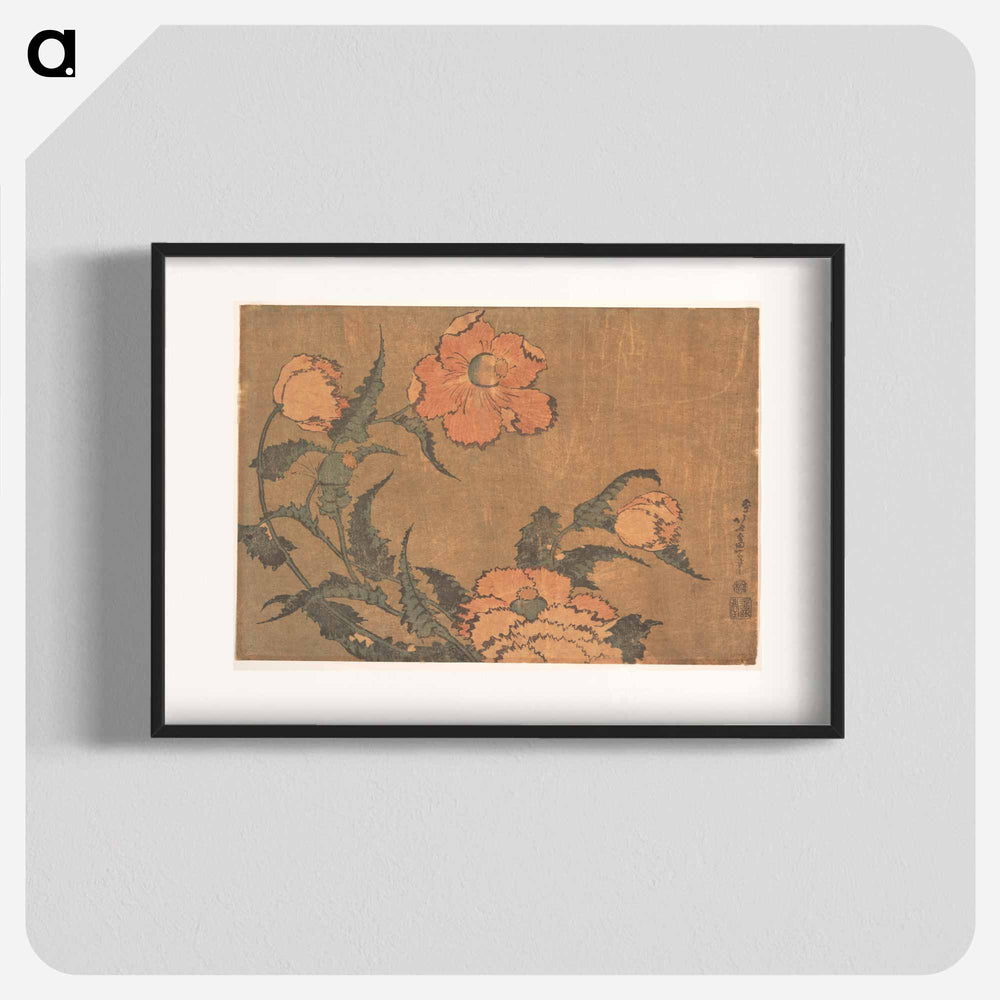 Poppies in the Wind - 葛飾 北斎 Poster.