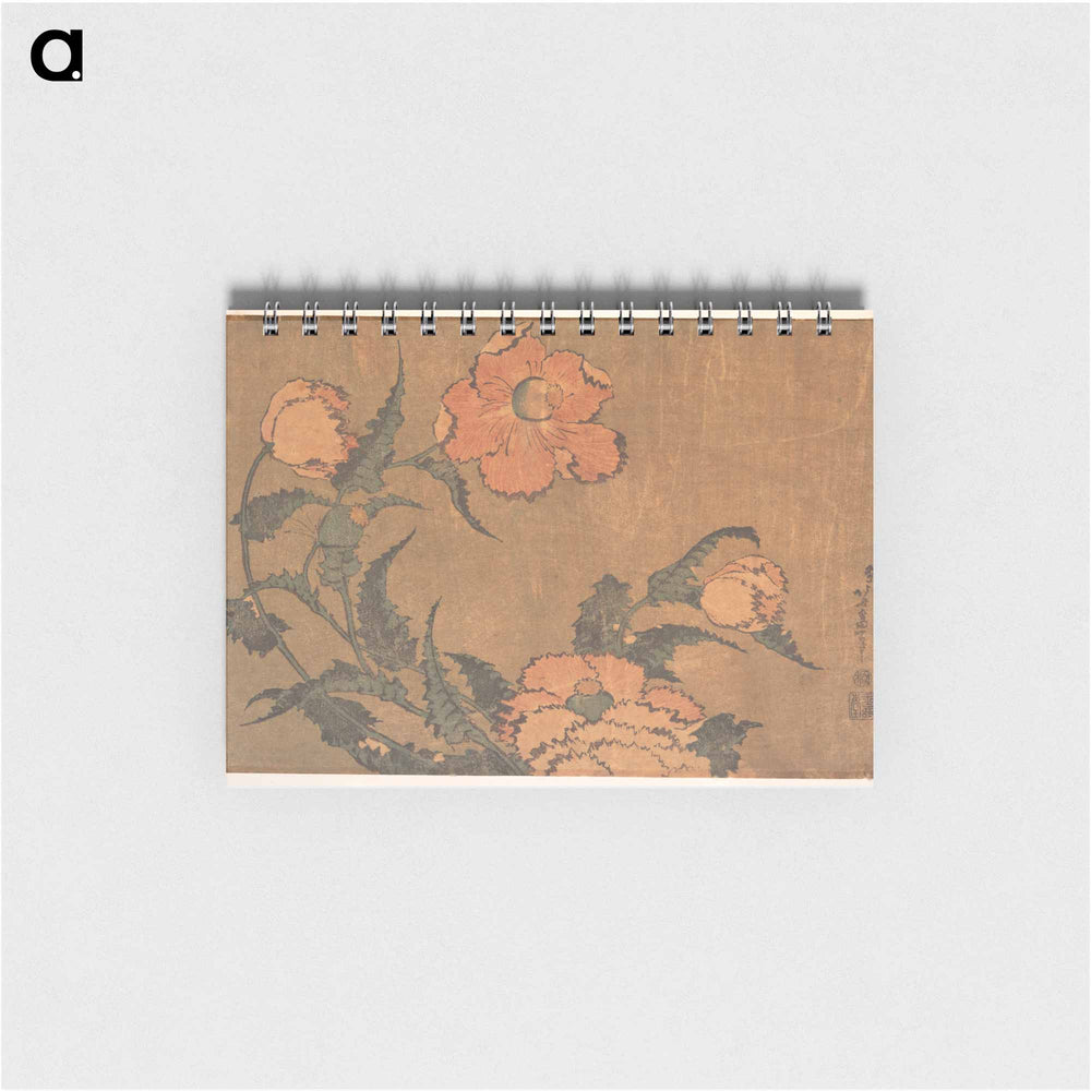 Poppies in the Wind - 葛飾 北斎 Memo.