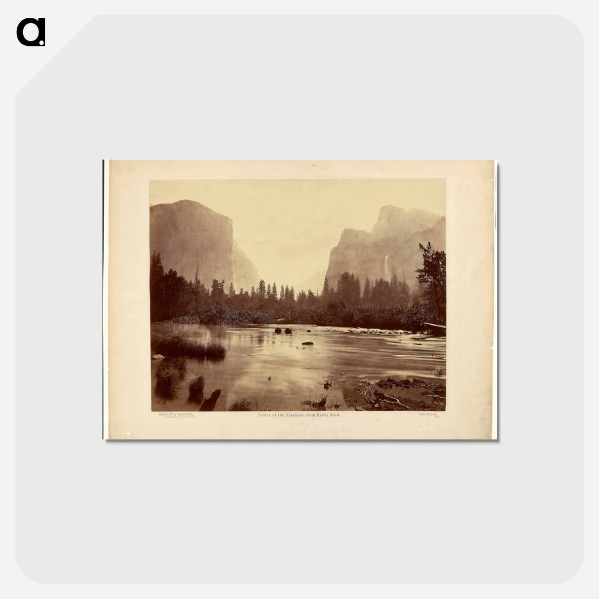 アートポストカード-Valley of the Yosemite, from Rocky Ford
- エドワード マイブリッジ Postcard.