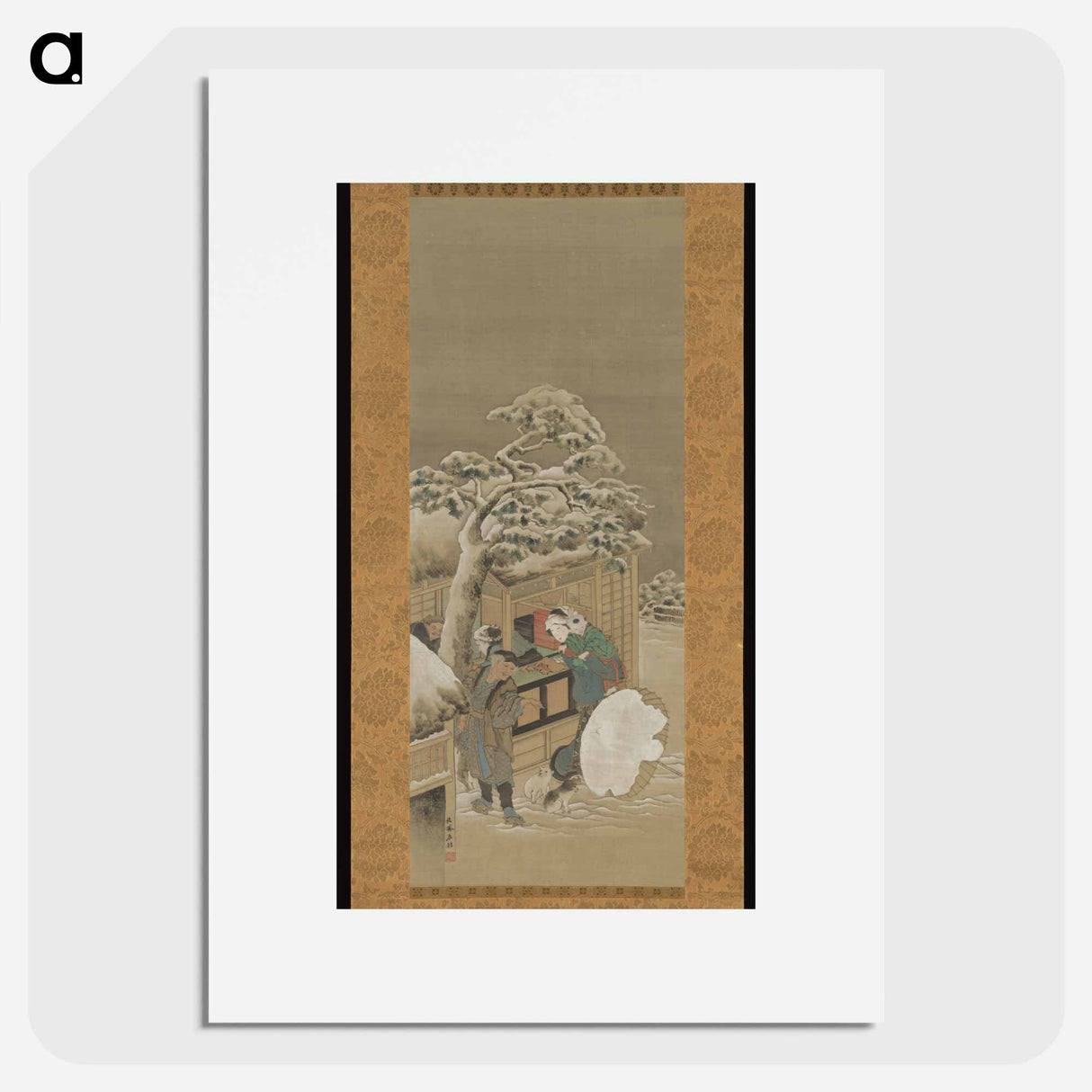 In Front of a Shop - Katsushika Hokusai Poster.