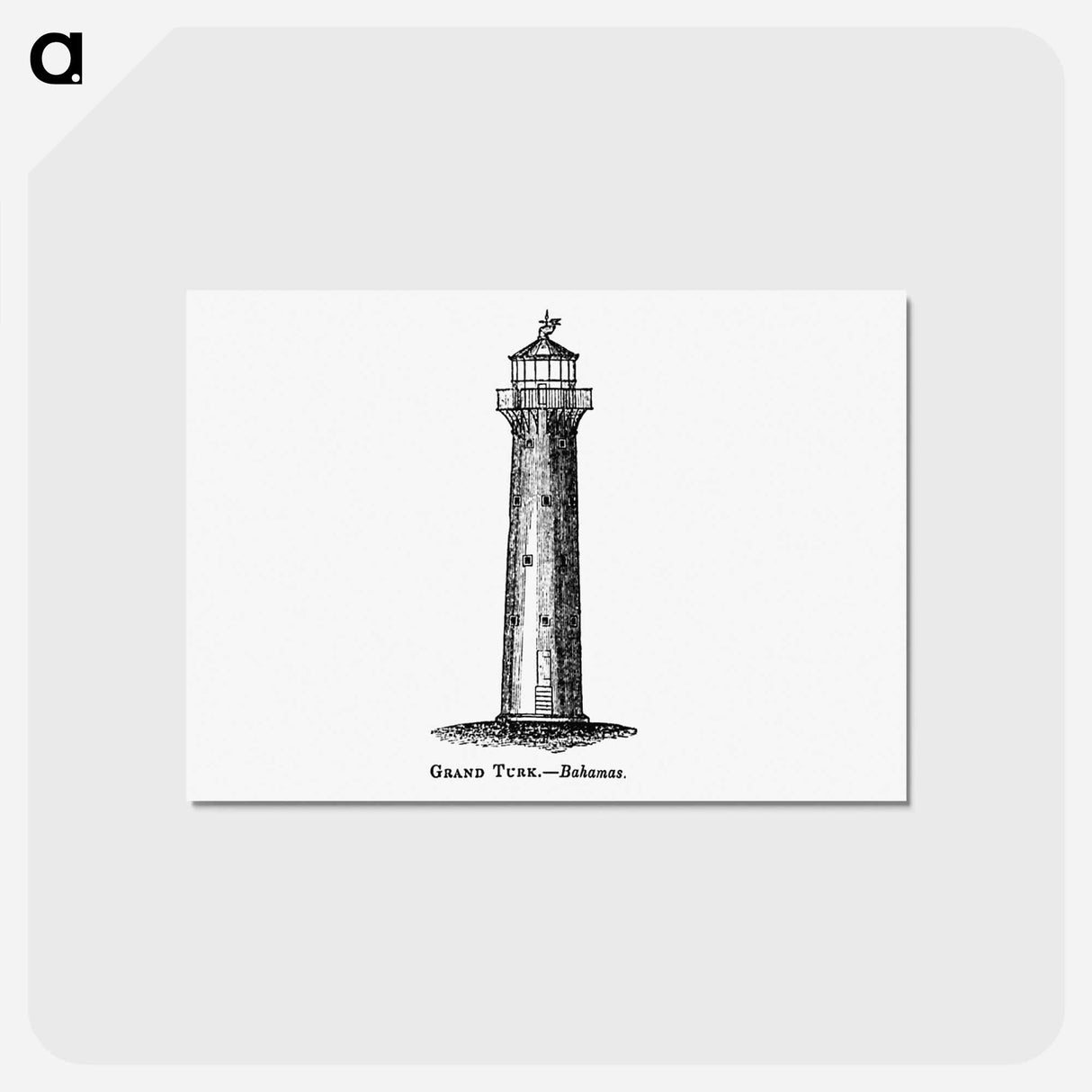 アートポストカード-Grand Turk, Bahamas from Circular Relating to Lighthouses, Lightships, Buoys, and Beacons
- 大英図書館 Postcard.