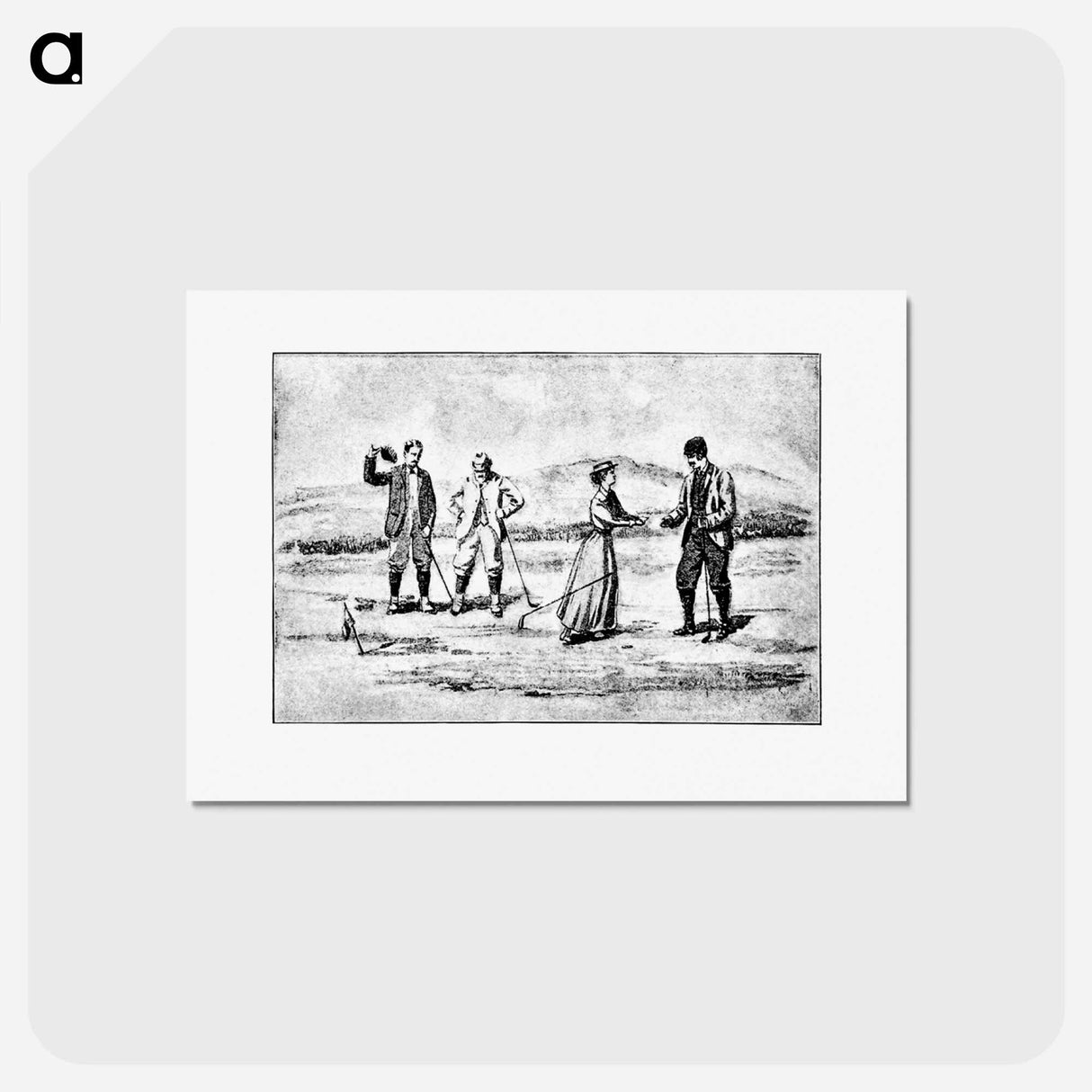 アートポストカード-Vintage Golfers from Won at the Last Hole
- 大英図書館 Postcard.