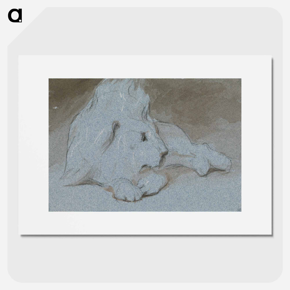アートポスター-A Male Lion, Lying Down and Half Facing Right
- イェール大学アートギャラリー Poster.