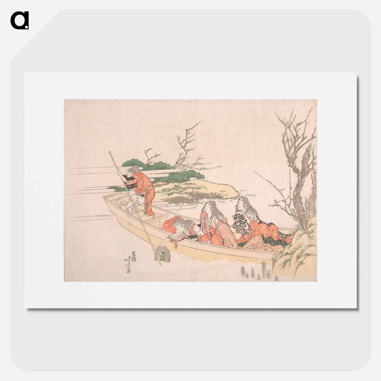 アートポスター-Hokusai's Gathering Sea-Weed - 葛飾 北斎 Poster.