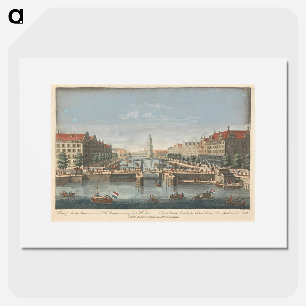 アートポスター-A View of Amsterdam on each side the Old Rampart as seen from the Harbor
- イェール大学アートギャラリー Poster.