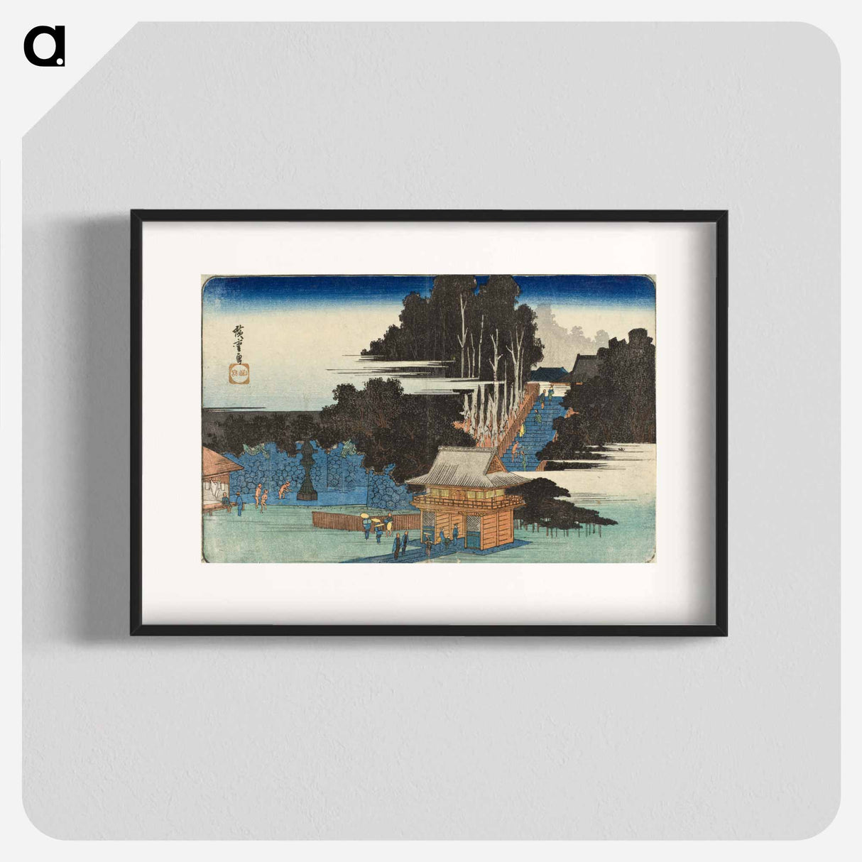 Pilgrims at the Fudō Shrine, Meguro
- 歌川 広重 Poster.