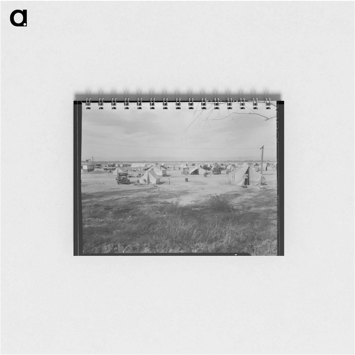 アートメモ帳-Auto camp north of Calipatria, California - ドロテア ラング Memo.