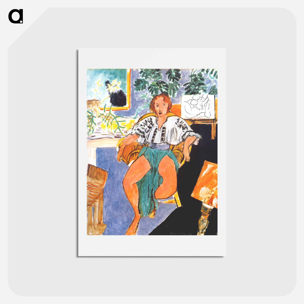 アートポストカード-Dancer in Repose - アンリ マティス Postcard.