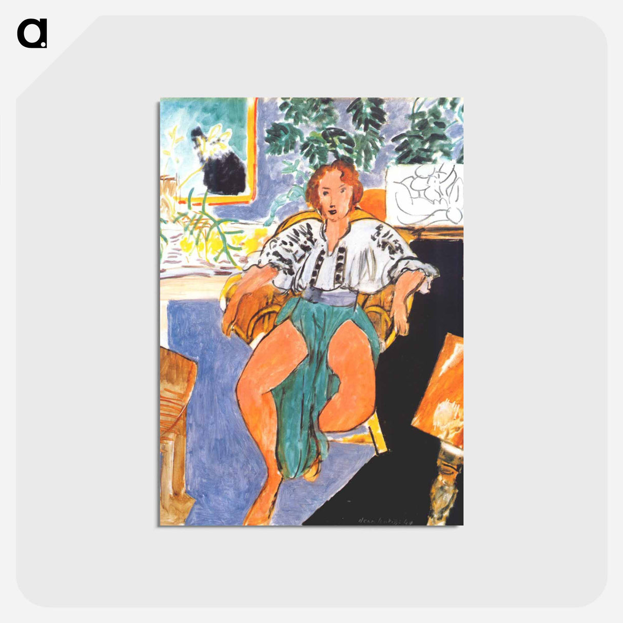 アートポストカード-Dancer in Repose - アンリ マティス Postcard.