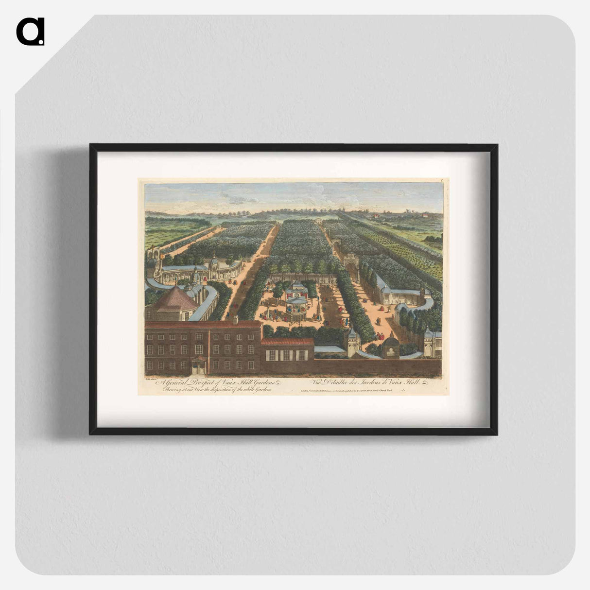 アートポスター-A General Prospect of Vaux Hall Gardens, Shewing at one View the disposition of the whole Gardens
- イェール大学アートギャラリー Poster.