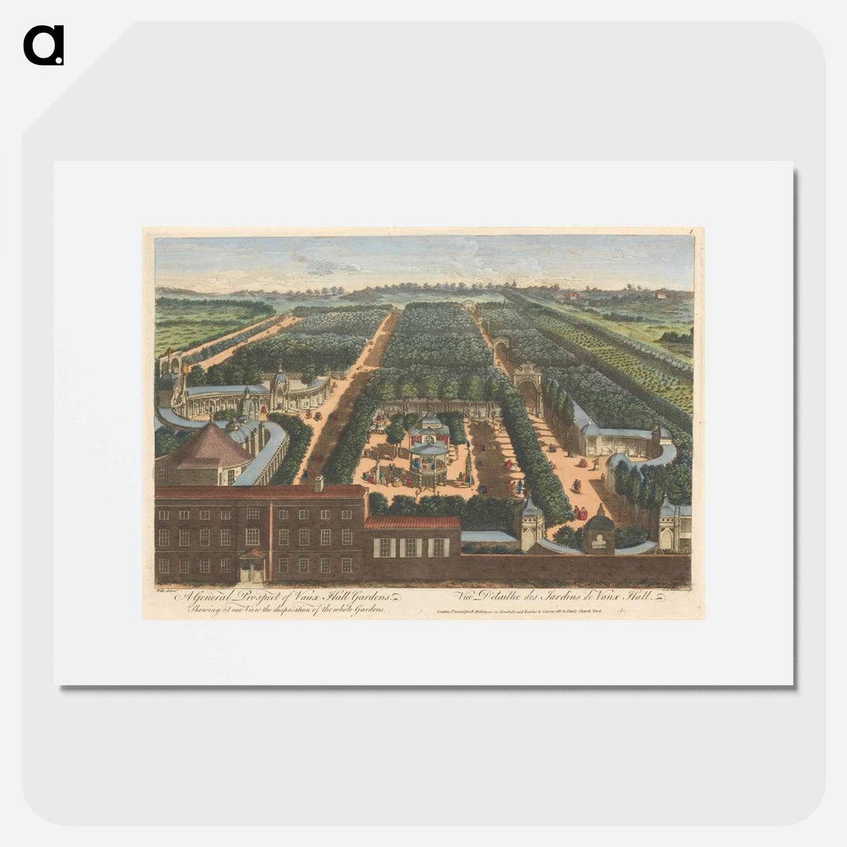 アートポスター-A General Prospect of Vaux Hall Gardens, Shewing at one View the disposition of the whole Gardens
- イェール大学アートギャラリー Poster.