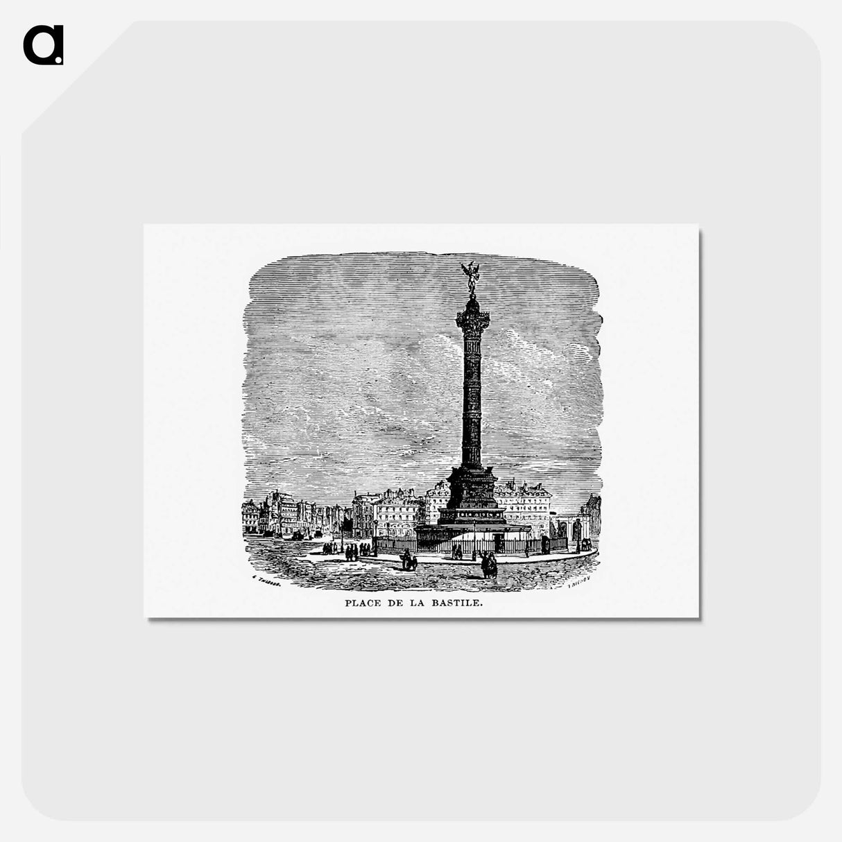 アートポストカード-Bastile's Place from Underground, Or Life Below The Surface
- 大英図書館 Postcard.