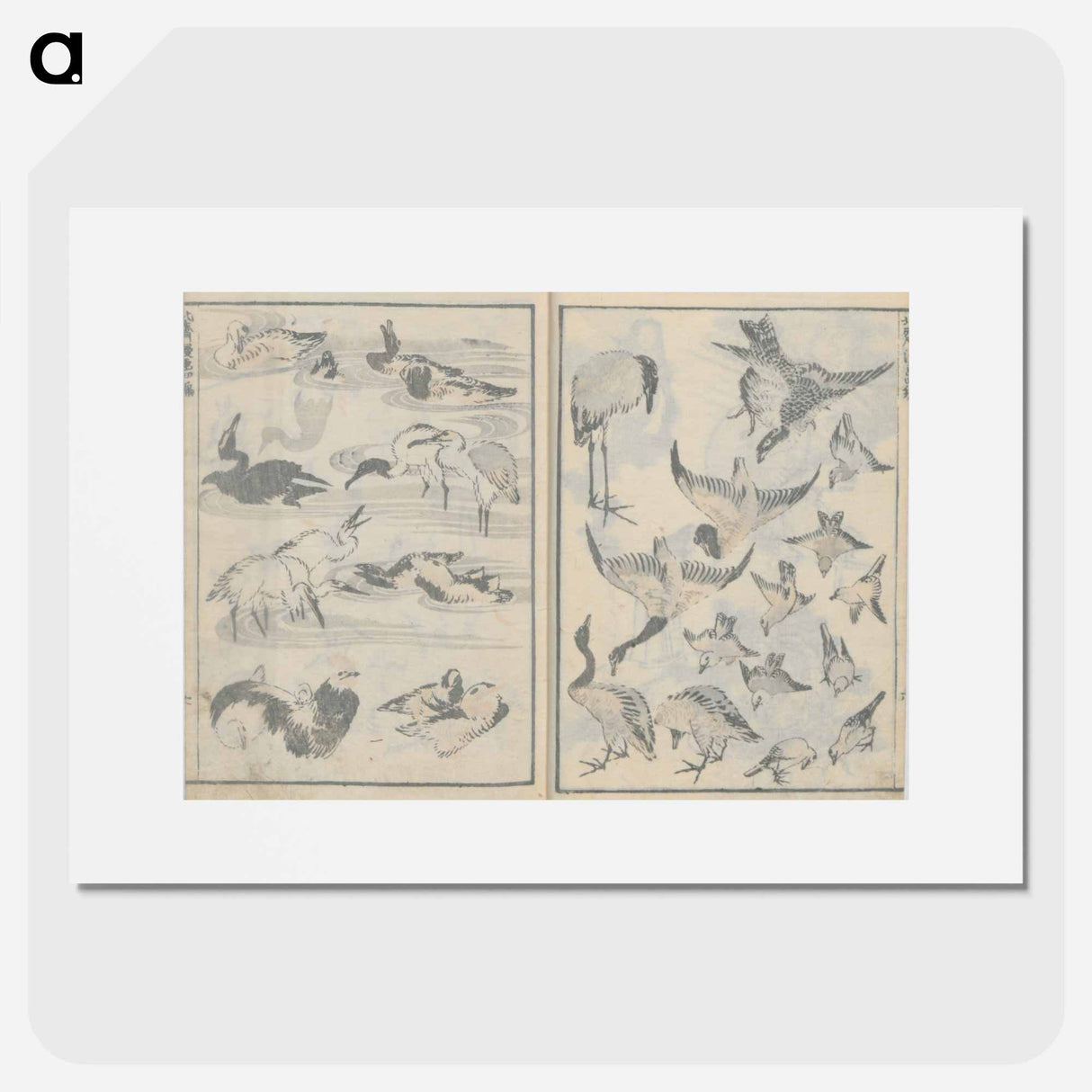 アートポスター-Random sketches by Hokusai volumes 1 to 11 - 葛飾 北斎 Poster.