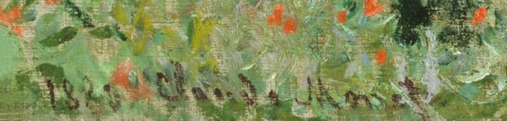 左下の年記と署名「1880 Claude Monet」