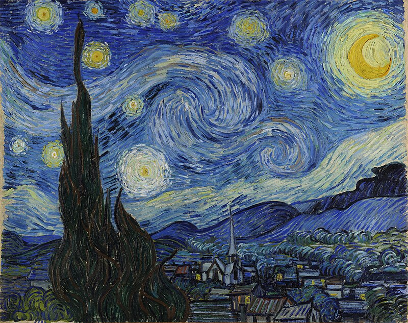 ゴッホ『星月夜』徹底解説！渦巻く夜空に隠された意味と画家の心情