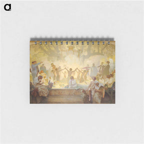 アートメモ帳-The Oath of Omladina under the Slavic Linden Tree - アルフォンス ミュシャ Memo.