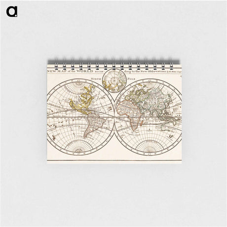 アートメモ帳-A New Map of the World According to the New Observations
 - 大英図書館 Memo.