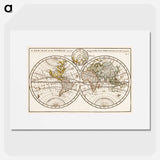 アートポスター-A New Map of the World According to the New Observations
 - 大英図書館 Poster.