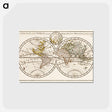 アートポストカード-A New Map of the World According to the New Observations
 - 大英図書館 Postcard.