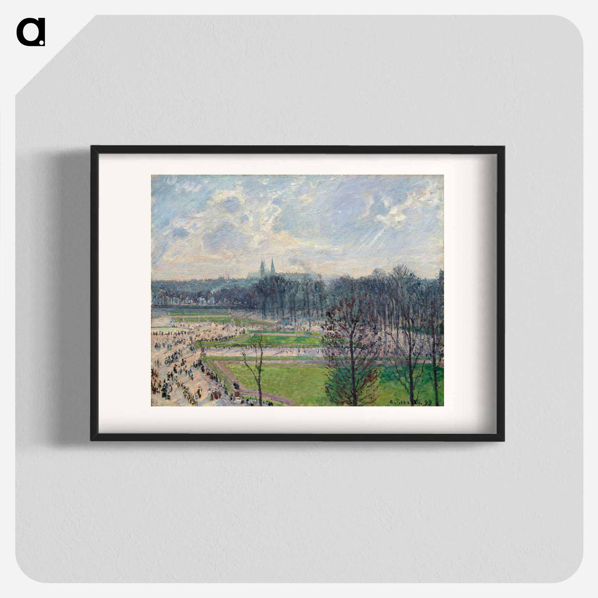 The Garden of the Tuileries on a Winter Afternoon - Camille Pissarro Poster.