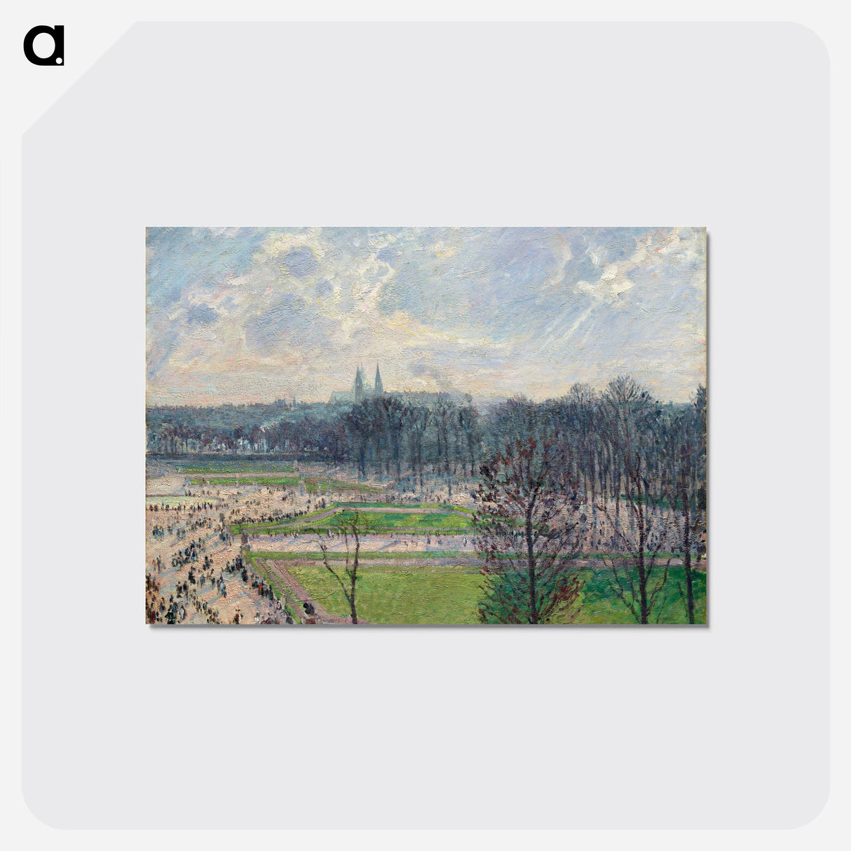 The Garden of the Tuileries on a Winter Afternoon - カミーユ ピサロ Postcard.