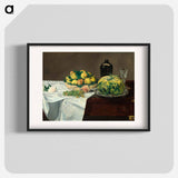 Still Life with Melon and Peaches - Édouard Manet Poster.