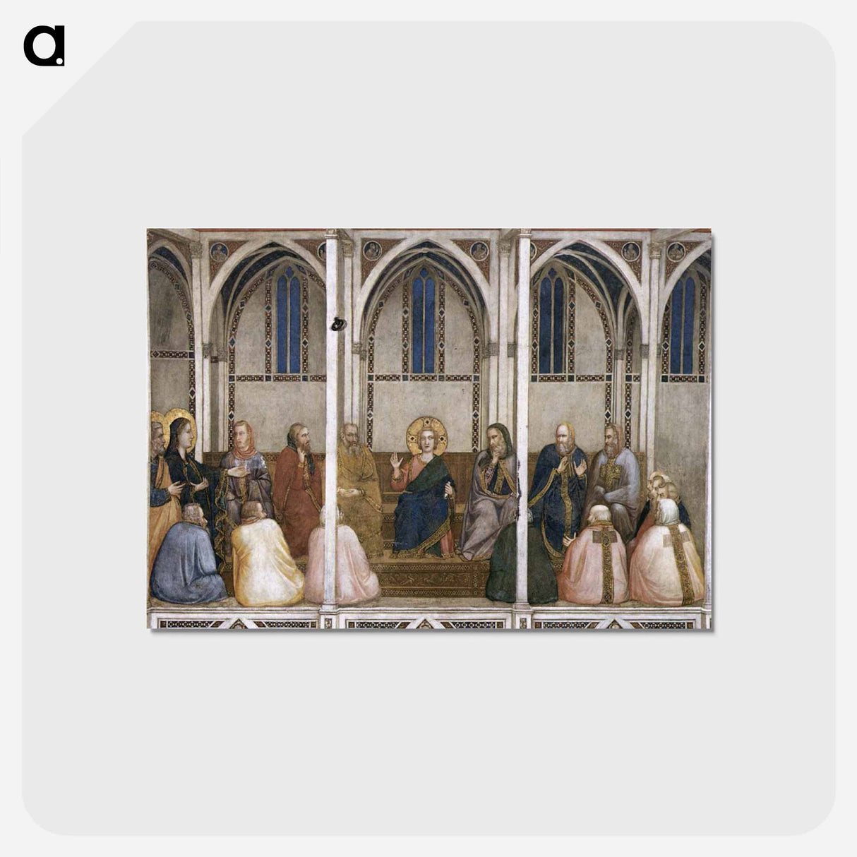 Christ Among the Doctors - ジョット ディ ボンドーネ Postcard.