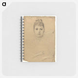 Portrait of a lady and three hand studies - グスタフ クリムト Memo.