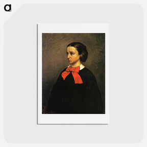 アートポストカード-Portrait of Mlle. Jacquet - ギュスターヴ クールベ Postcard.
