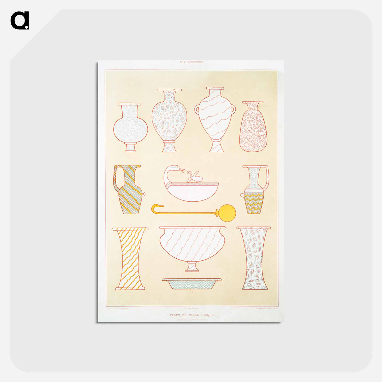 アートポストカード-Egyptian Urns
 - エジプト美術史 Postcard.