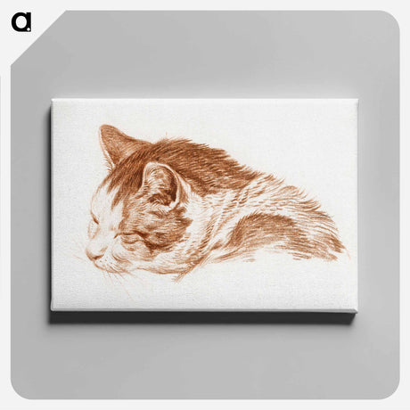 アートパネル-Head of a sleeping cat - ジャン ベルナール Canvas.