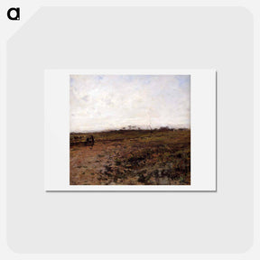 アートポストカード-Landscape with Two Peasant Women - ジャン フランソワ ミレー Postcard.