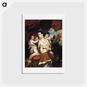 アートポストカード-Lady Cockburn and her Three Eldest Sons - ジョシュア レノルズ Postcard.