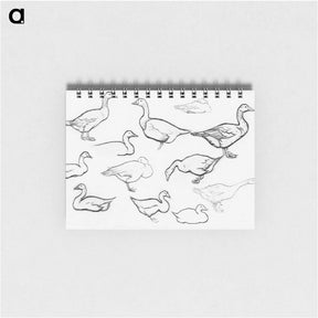 アートメモ帳-Study sketch of geese - ユリー デ フラーハ Memo.