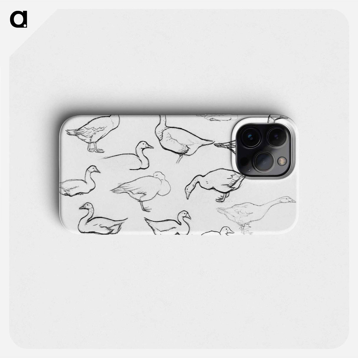 Study sketch of geese - Julie de Graag Phone Case.