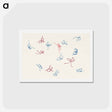 アートポストカード-Vintage butterfly - 神坂 雪佳 Postcard.