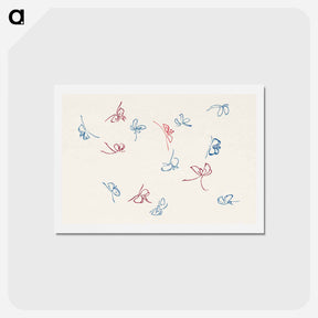 アートポストカード-Vintage butterfly - 神坂 雪佳 Postcard.