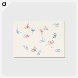 アートポストカード-Vintage butterfly - 神坂 雪佳 Postcard.