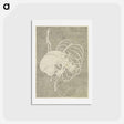 アートポストカード-Hokusai's Skull Rib Cage Macabre - 葛飾 北斎 Postcard.