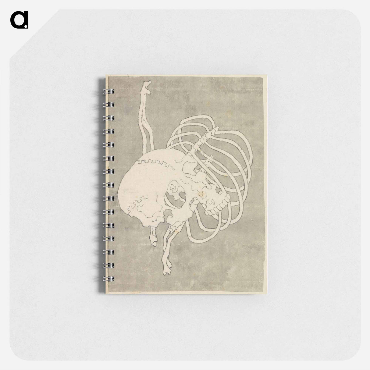 Hokusai's Skull Rib Cage Macabre - 葛飾 北斎 Memo.